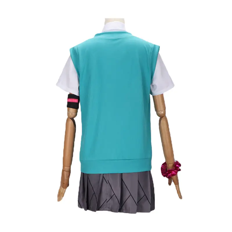 Halloween Vocaloid Cosplay Skirt Teal Gray - Image 6