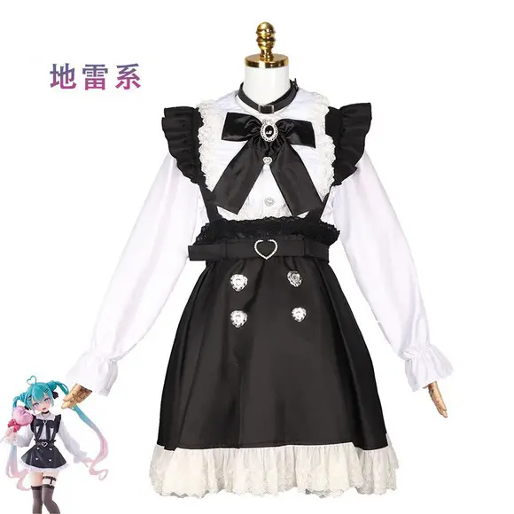Halloween Vocaloid Cosplay Skirt Teal Gray — feature 12