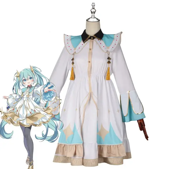 Halloween Vocaloid Cosplay Skirt Teal Gray — feature 16