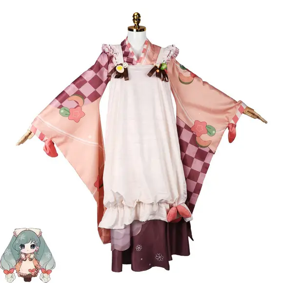 Halloween Vocaloid Cosplay Skirt Teal Gray — feature 18