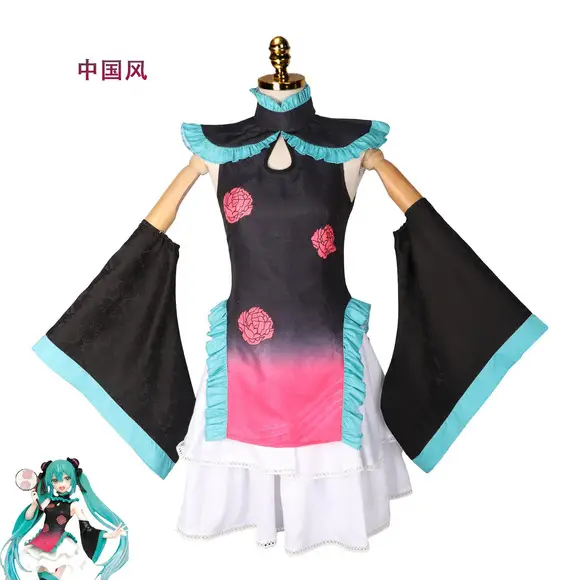 Halloween Vocaloid Cosplay Skirt Teal Gray — feature 24