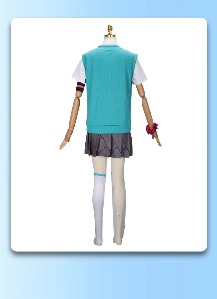 Halloween Vocaloid Cosplay Skirt Teal Gray — feature 30