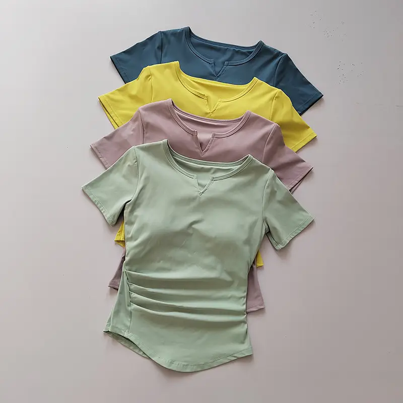 Women's V-Neck Yoga T-Shirt Summer 2023 - Image 7