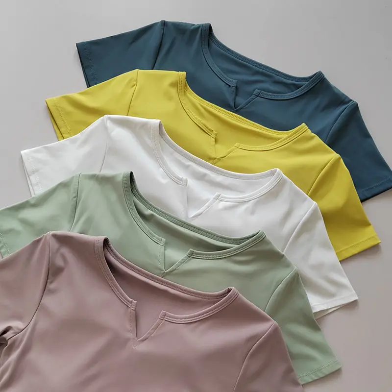 Women's V-Neck Yoga T-Shirt Summer 2023 - Image 8