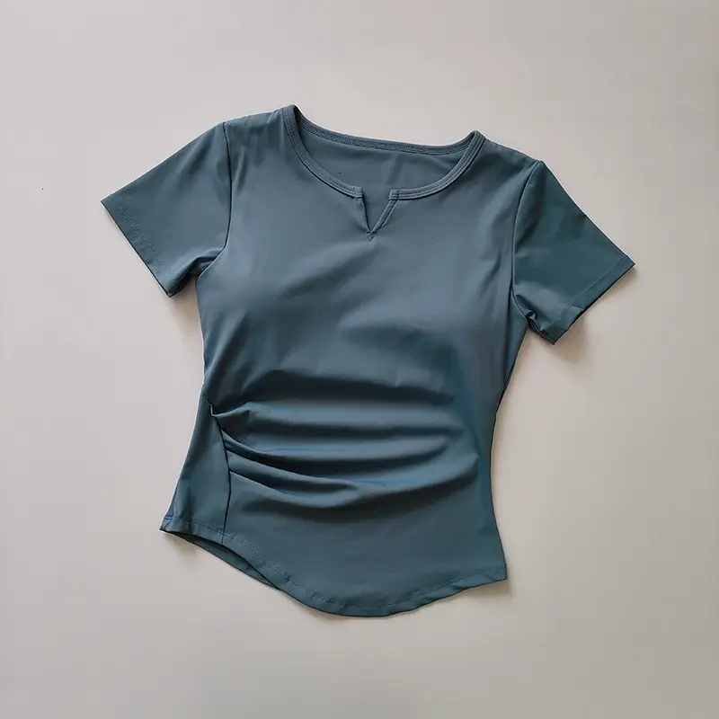 Women's V-Neck Yoga T-Shirt Summer 2023 - Image 5
