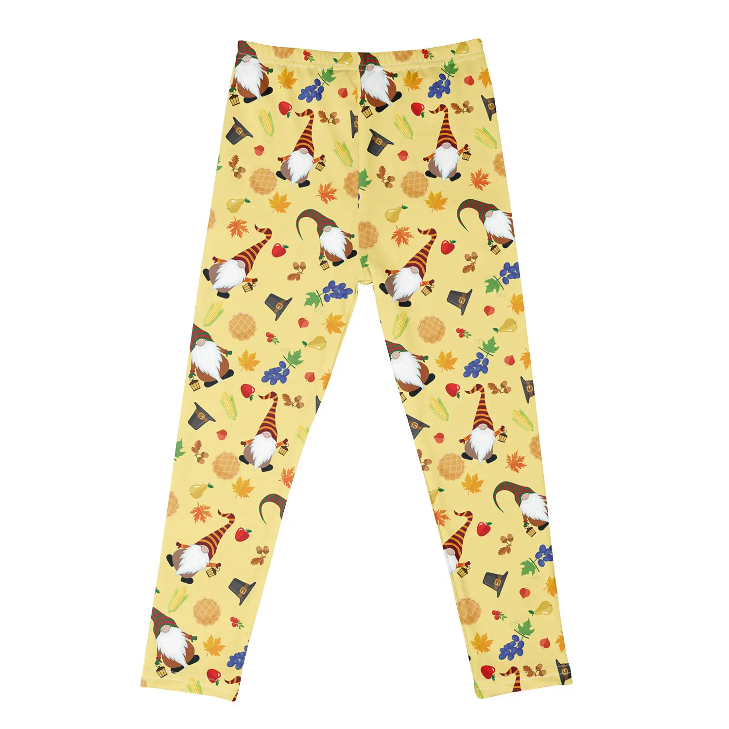 Turkey Print Stretch Trousers for Girls Holiday Wear - Image 3