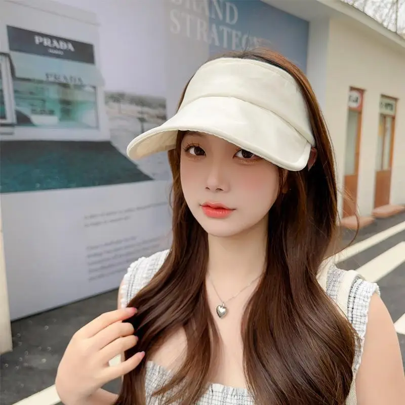 Women Pink Sun Visor Hat UV Protection Sports Running