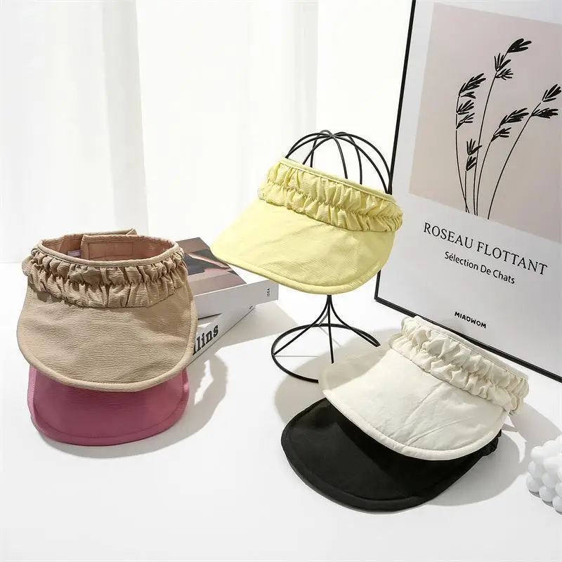 Women Pink Sun Visor Hat UV Protection Sports Running