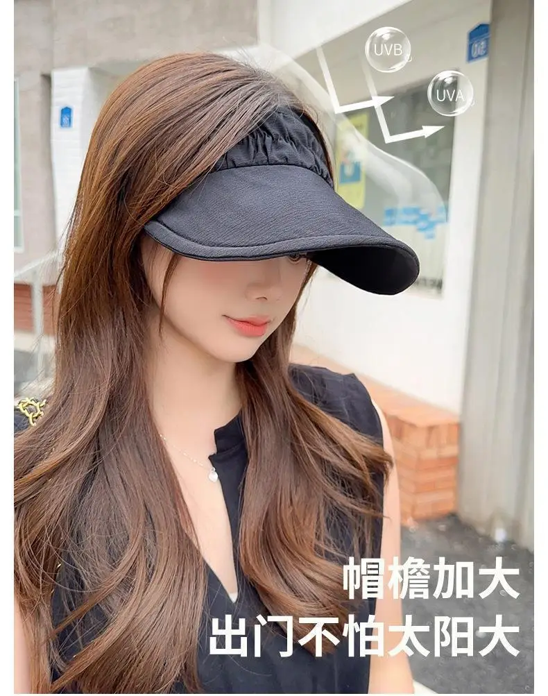 Women Pink Sun Visor Hat UV Protection Sports Running — feature 5