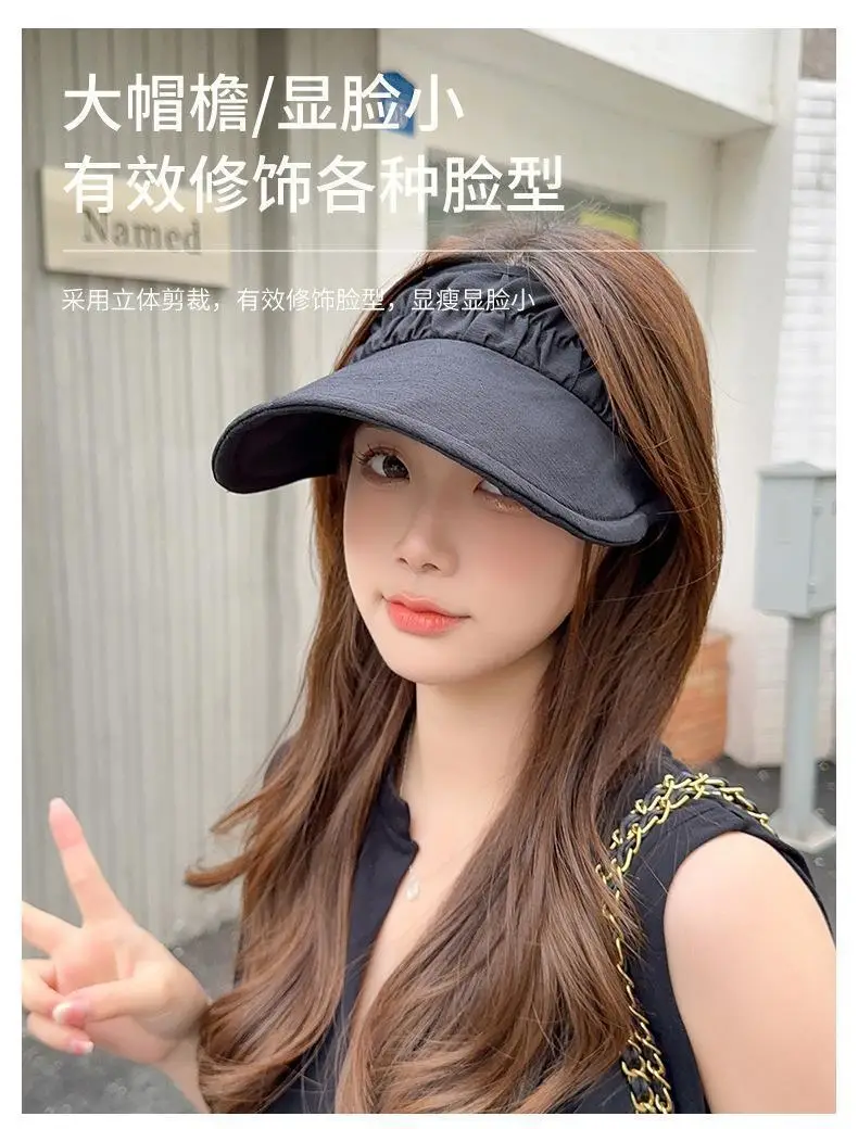 Women Pink Sun Visor Hat UV Protection Sports Running — feature 8