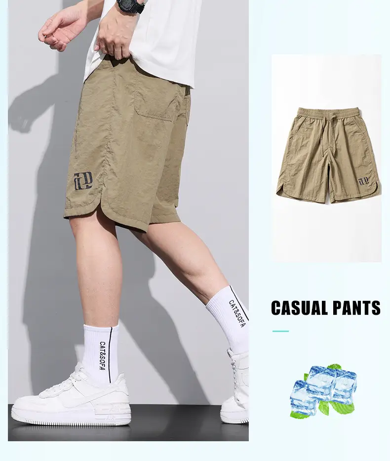 Men's Ice Silk Shorts Summer Loose Sports Wear — feature 15