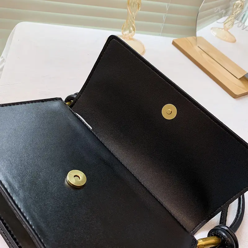 Black French Style Shoulder Crossbody Bag for Women