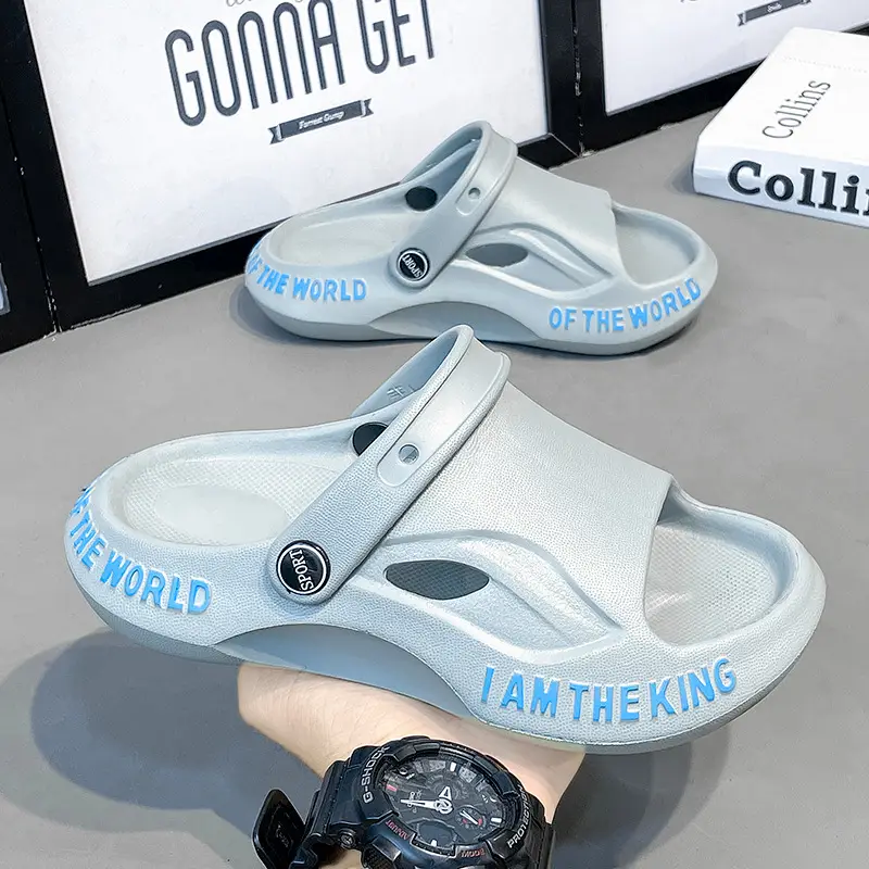 Children's White Sandals with Gold Lettering