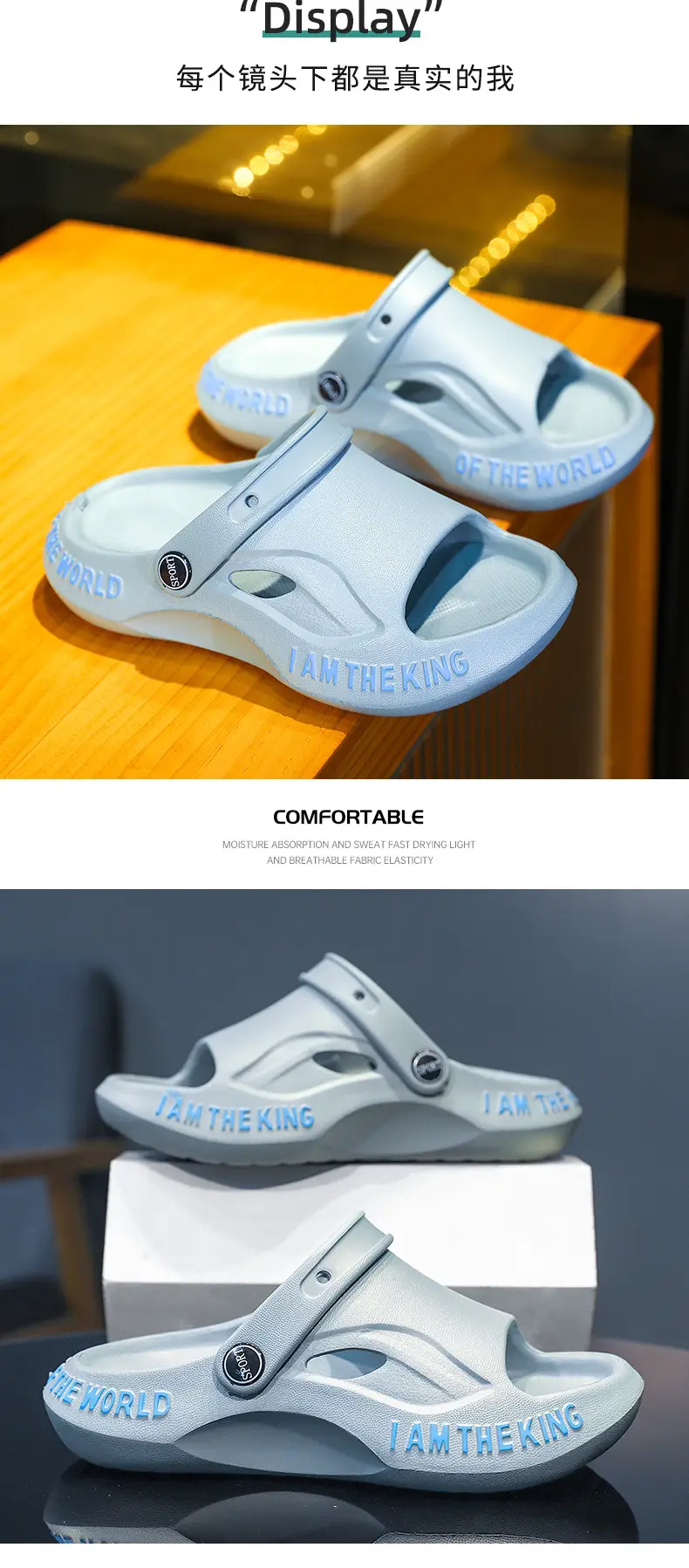 Children's White Sandals with Gold Lettering — feature 10