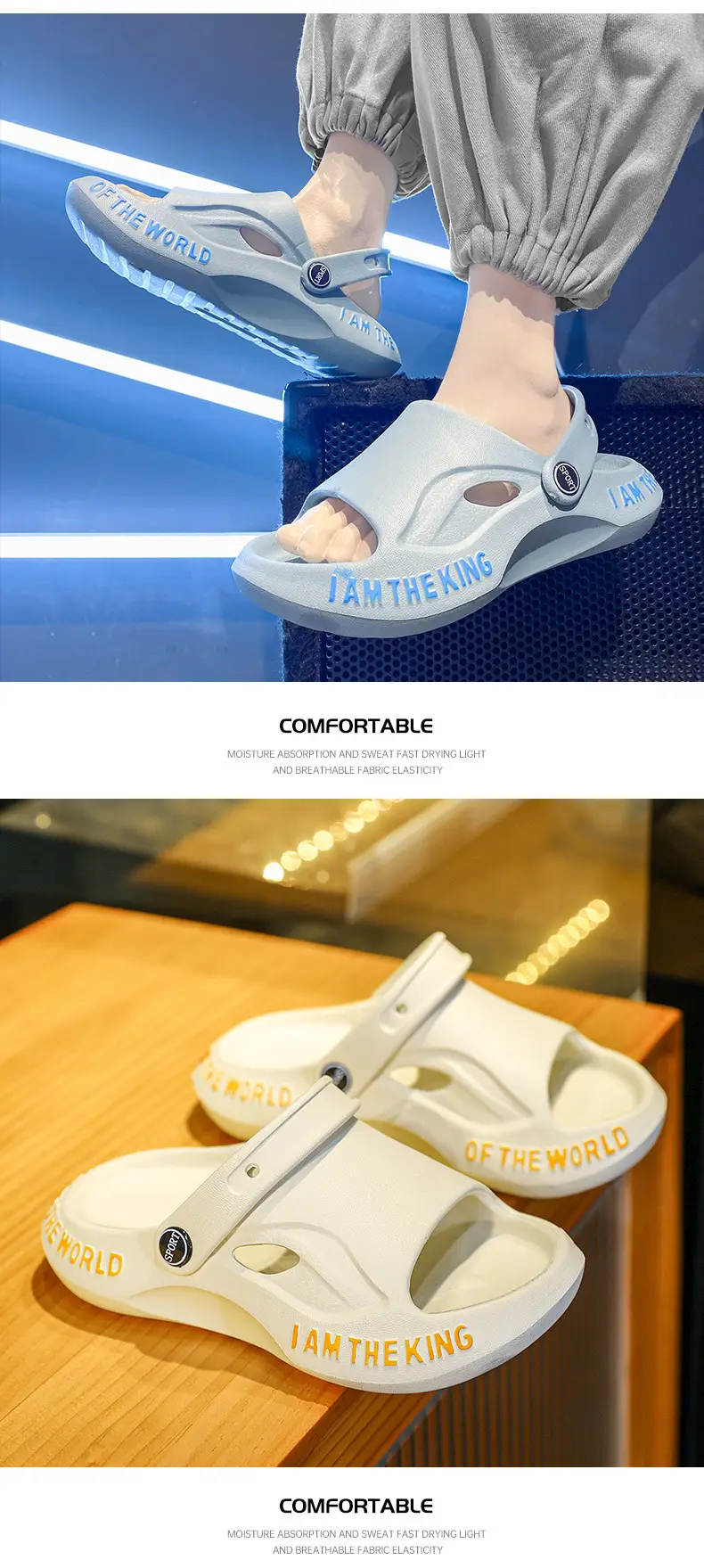 Children's White Sandals with Gold Lettering — feature 12
