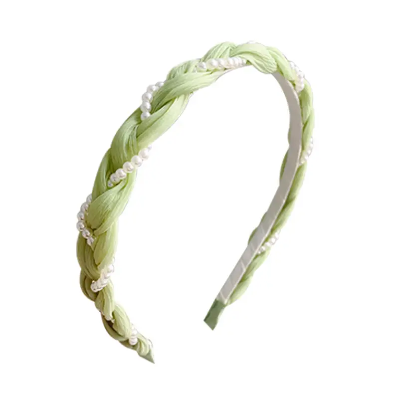 Green Twist Pearl Hairband for Women Summer - Image 7