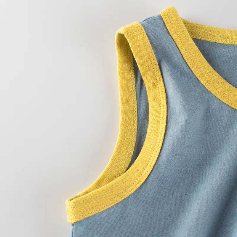 27Kids Bear Baseball Vest White Yellow 2025 Summer - Image 5