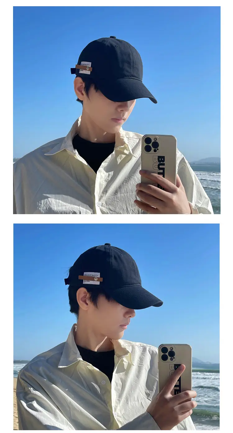 Men's Big Head Baseball Cap 65cm Black — feature 5