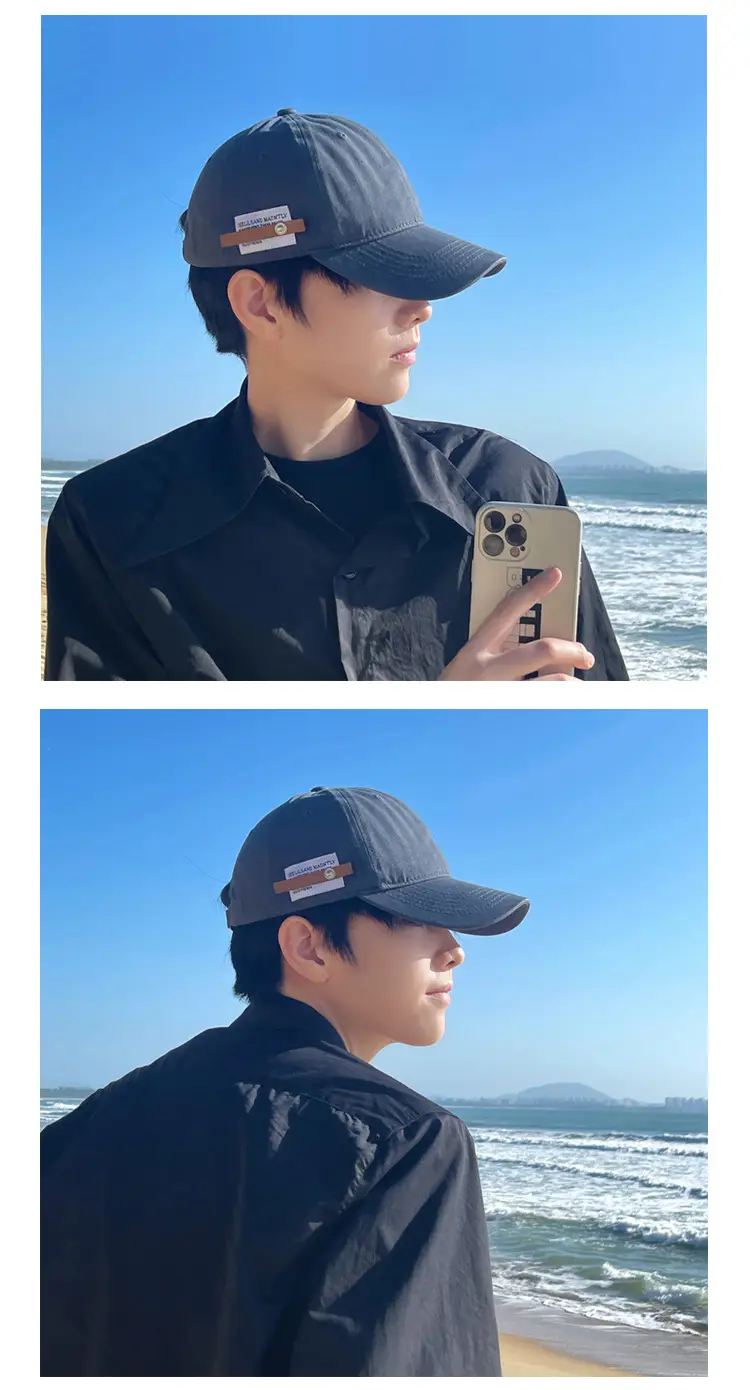 Men's Big Head Baseball Cap 65cm Black — feature 7