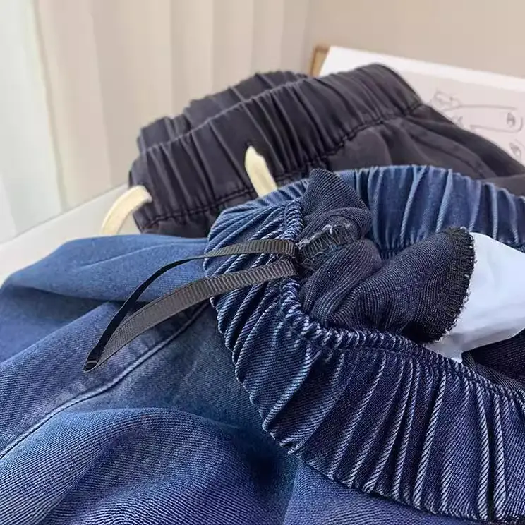 Women Dipped Tencel Jeans Wide Leg Summer 2024