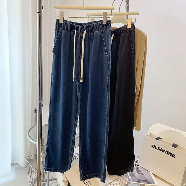 Women Dipped Tencel Jeans Wide Leg Summer 2024 — feature 45