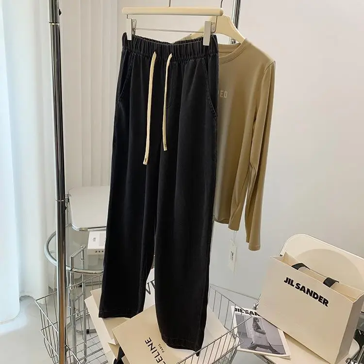 Women Dipped Tencel Jeans Wide Leg Summer 2024 — feature 47