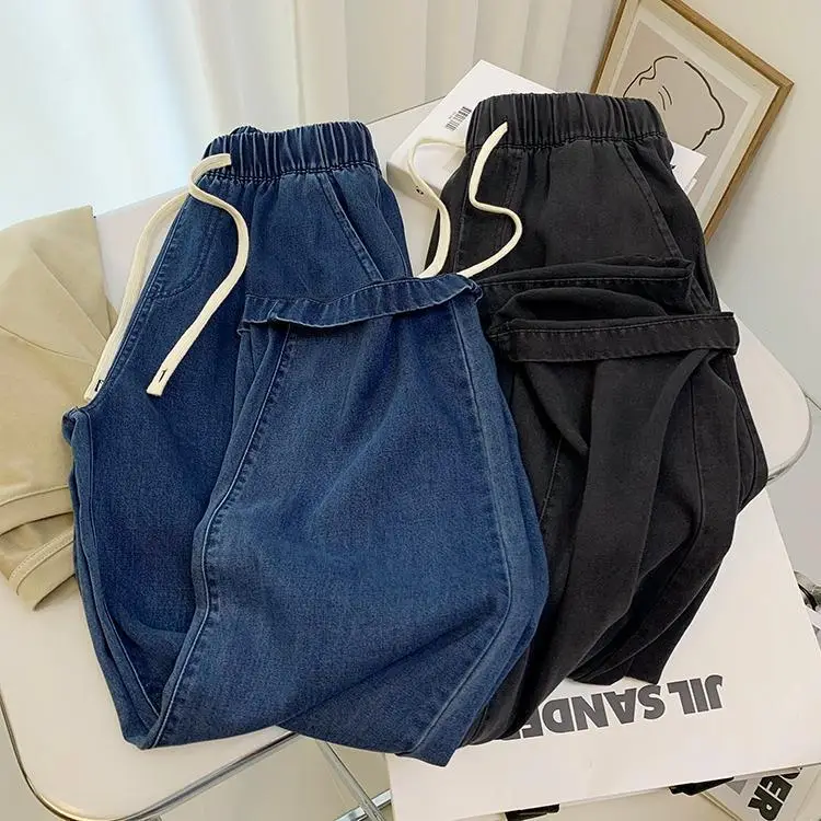 Women Dipped Tencel Jeans Wide Leg Summer 2024 — feature 5