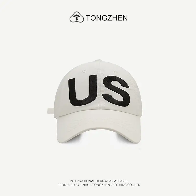 US Letter Baseball Cap Women Men Thin Breathable Sun Hat - Image 2