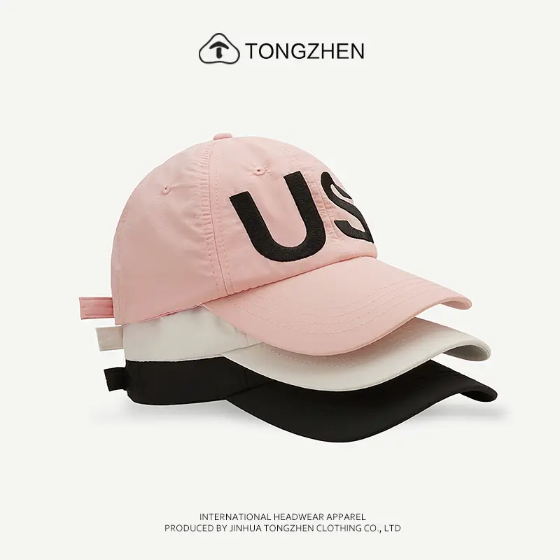 US Letter Baseball Cap Women Men Thin Breathable Sun Hat - Image 5