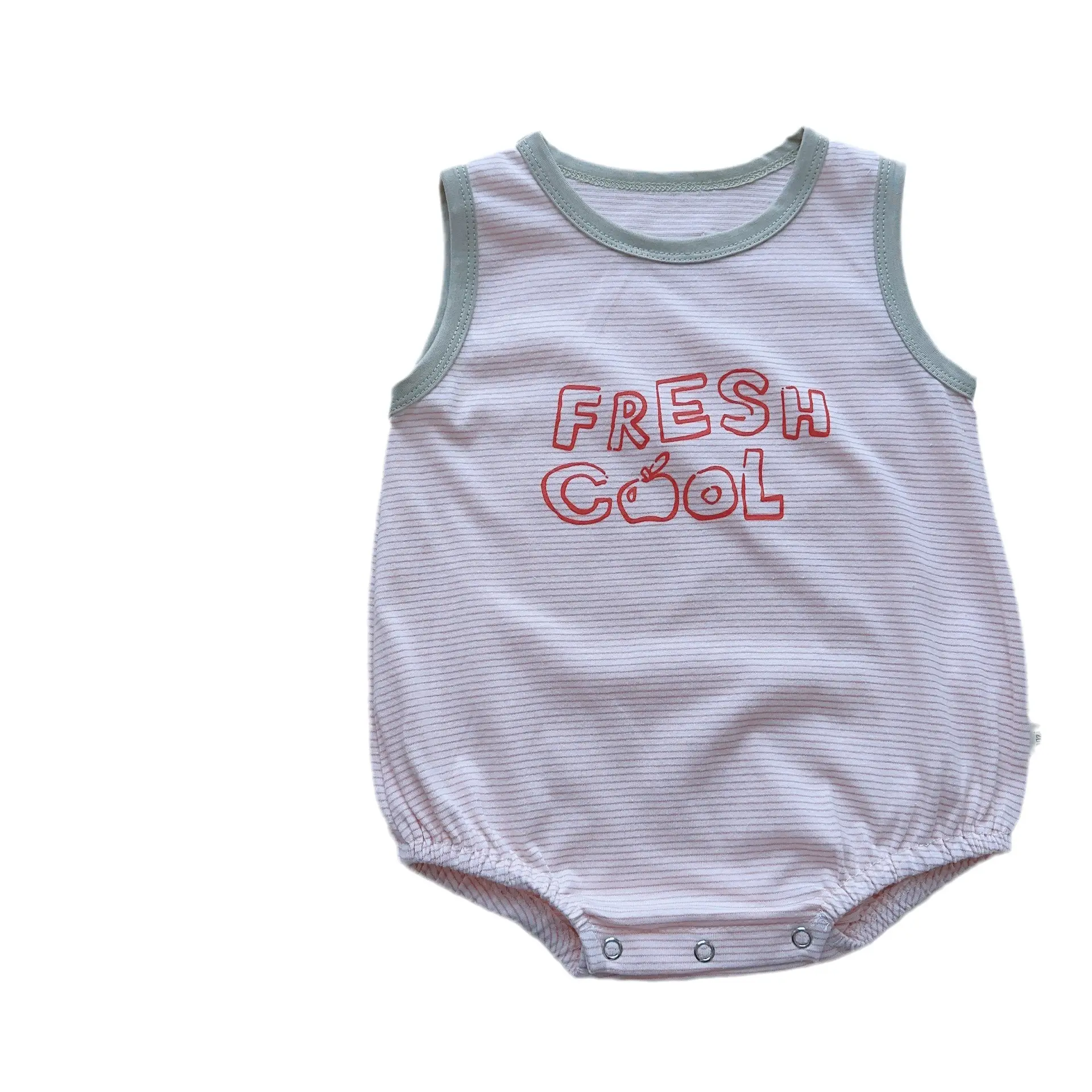 Baby Striped Sleeveless Tank Top Blue White - Image 6