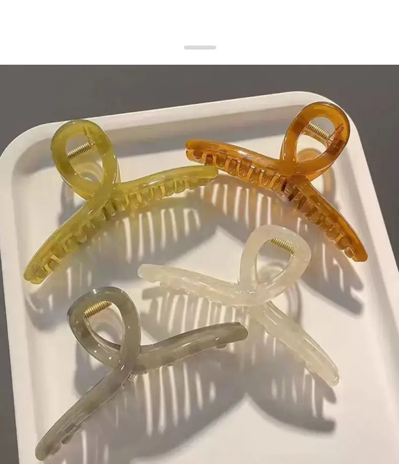 Oversized Korean Acrylic Hair Clip Jelly Color — feature 2
