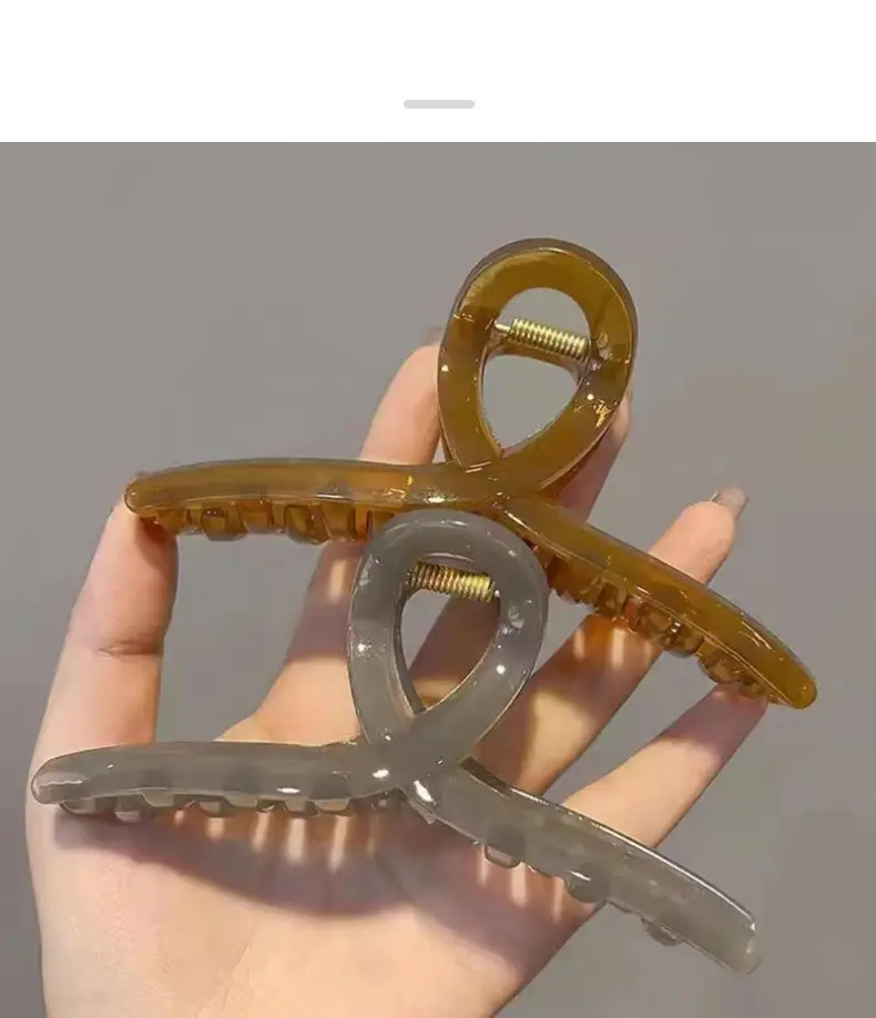 Oversized Korean Acrylic Hair Clip Jelly Color — feature 3