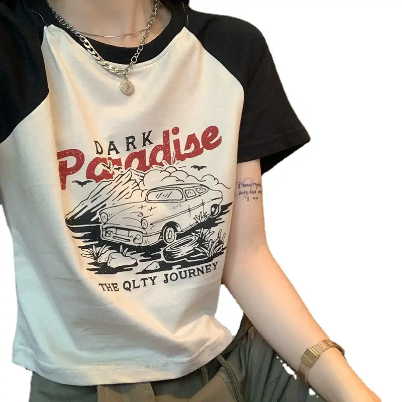 2025 Korean Style Women Slim Fit Printed T-Shirt - Image 5