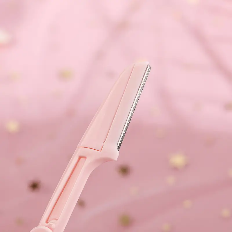 Pink 3-Box Eyebrow Blade Scraper for Women