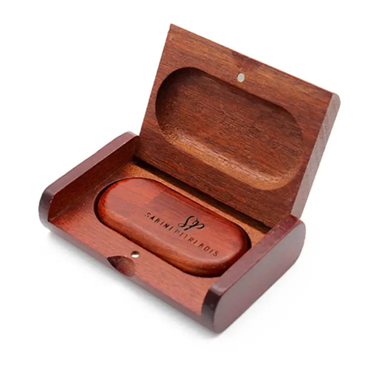 Wooden USB Engraving Gift Box with Bamboo Design - Image 2