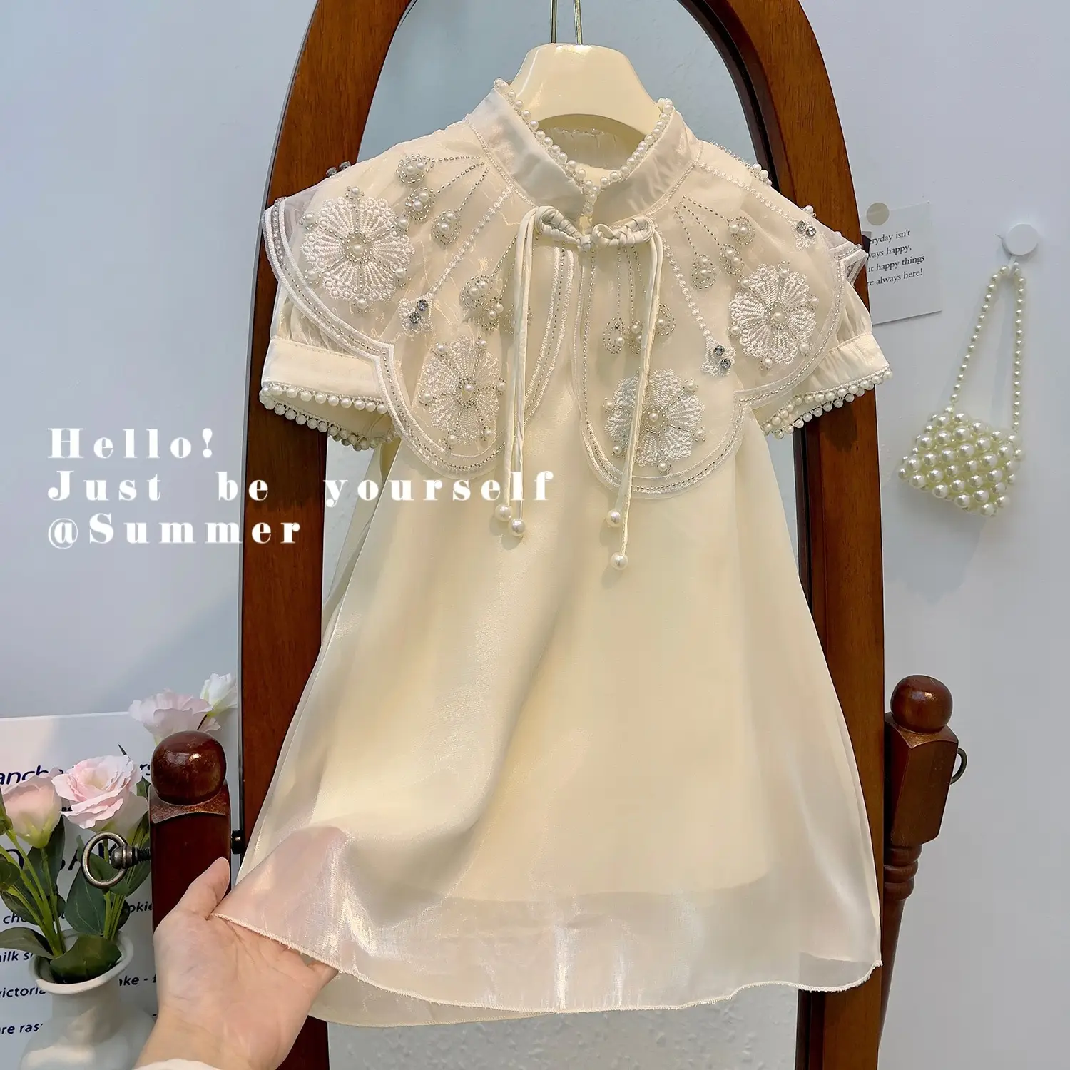 Girls Han Dynasty Summer Tang Suit Cheongsam Dress — feature 2