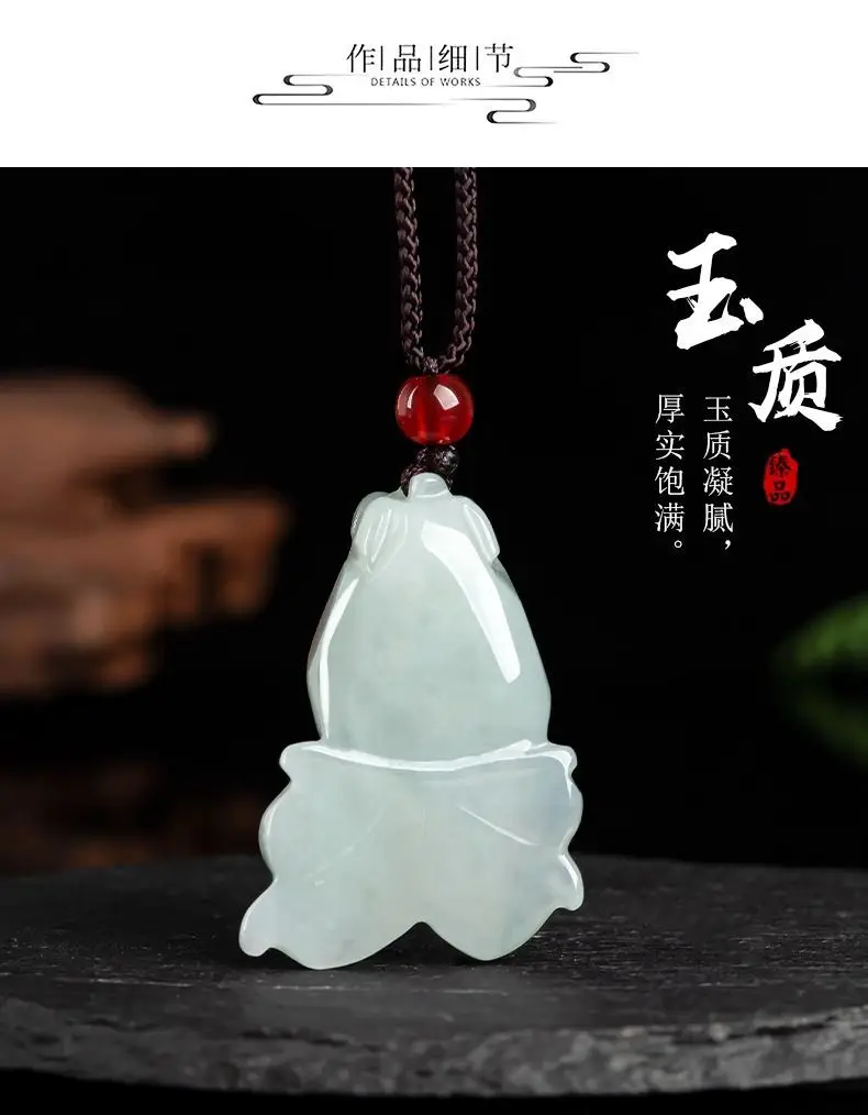 Jadeite Goldfish Pendant for Men Women — feature 6