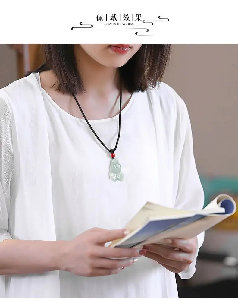 Jadeite Goldfish Pendant for Men Women — feature 9