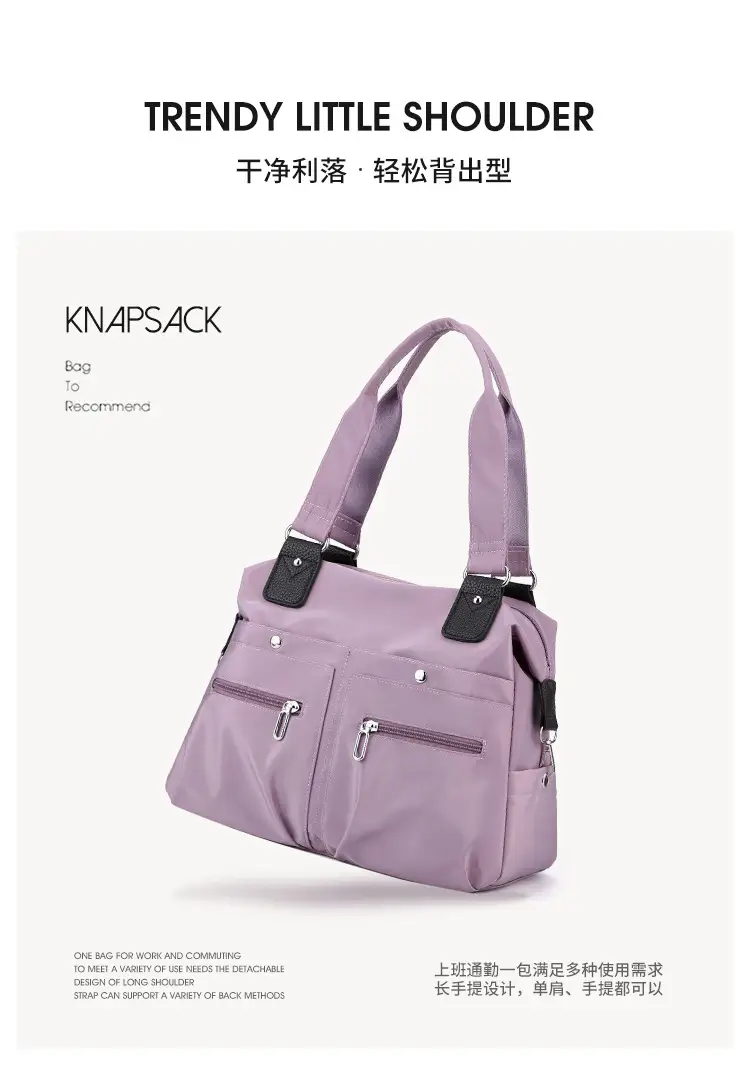 Green Nylon Shoulder Bag for Women Travel — feature 11