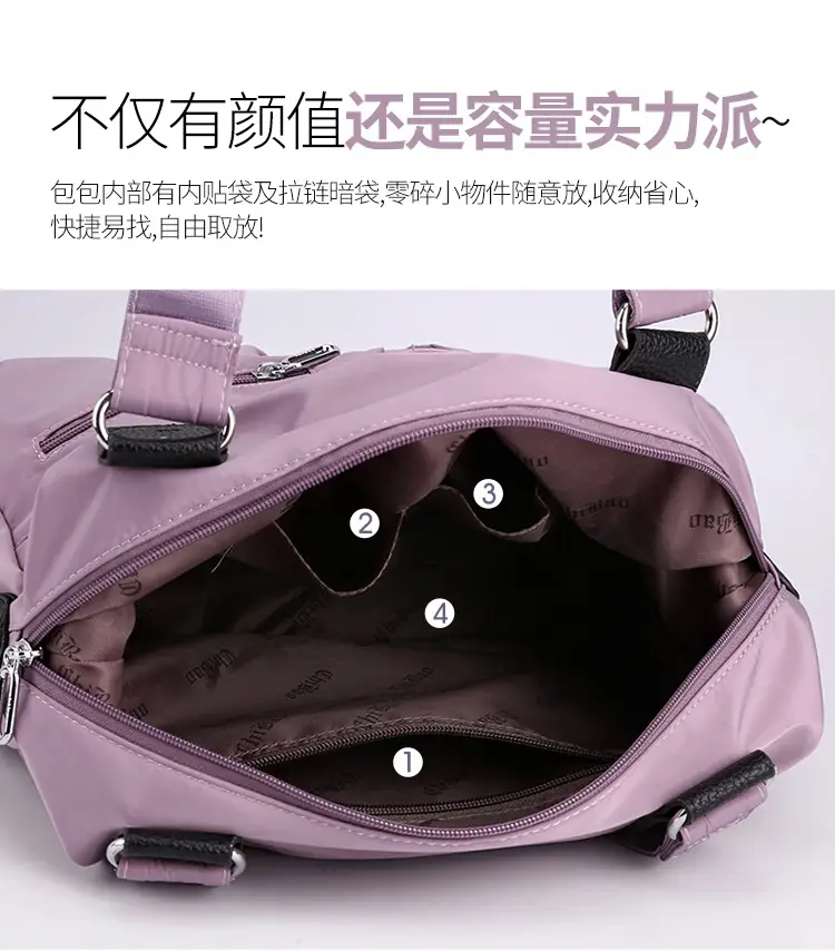Green Nylon Shoulder Bag for Women Travel — feature 16