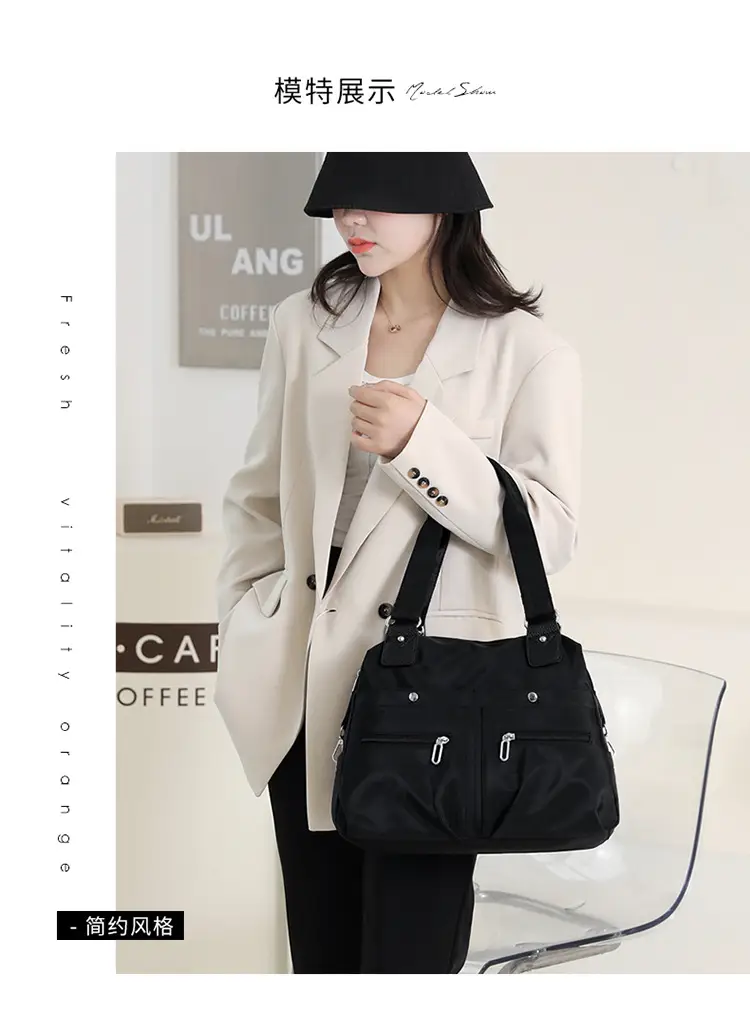 Green Nylon Shoulder Bag for Women Travel — feature 23