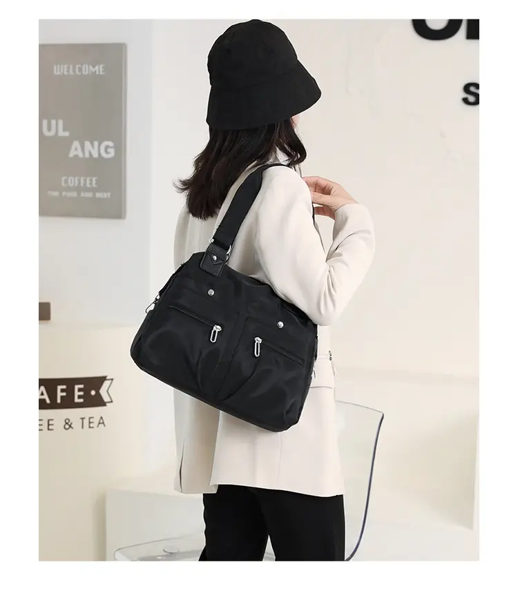 Green Nylon Shoulder Bag for Women Travel — feature 25