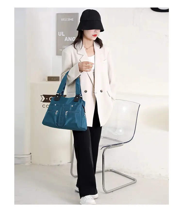 Green Nylon Shoulder Bag for Women Travel — feature 26