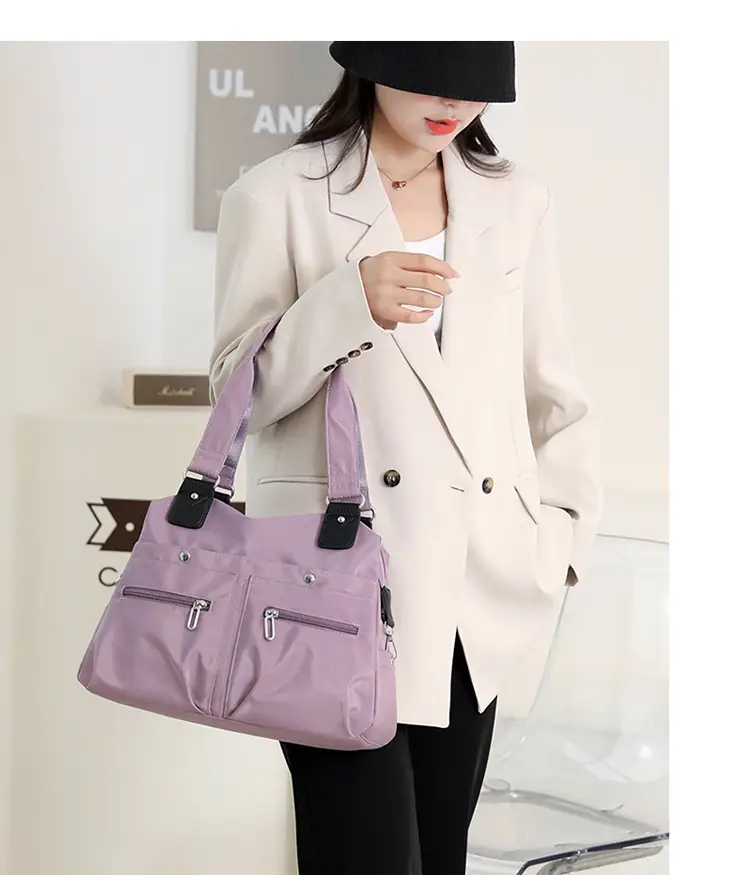 Green Nylon Shoulder Bag for Women Travel — feature 27