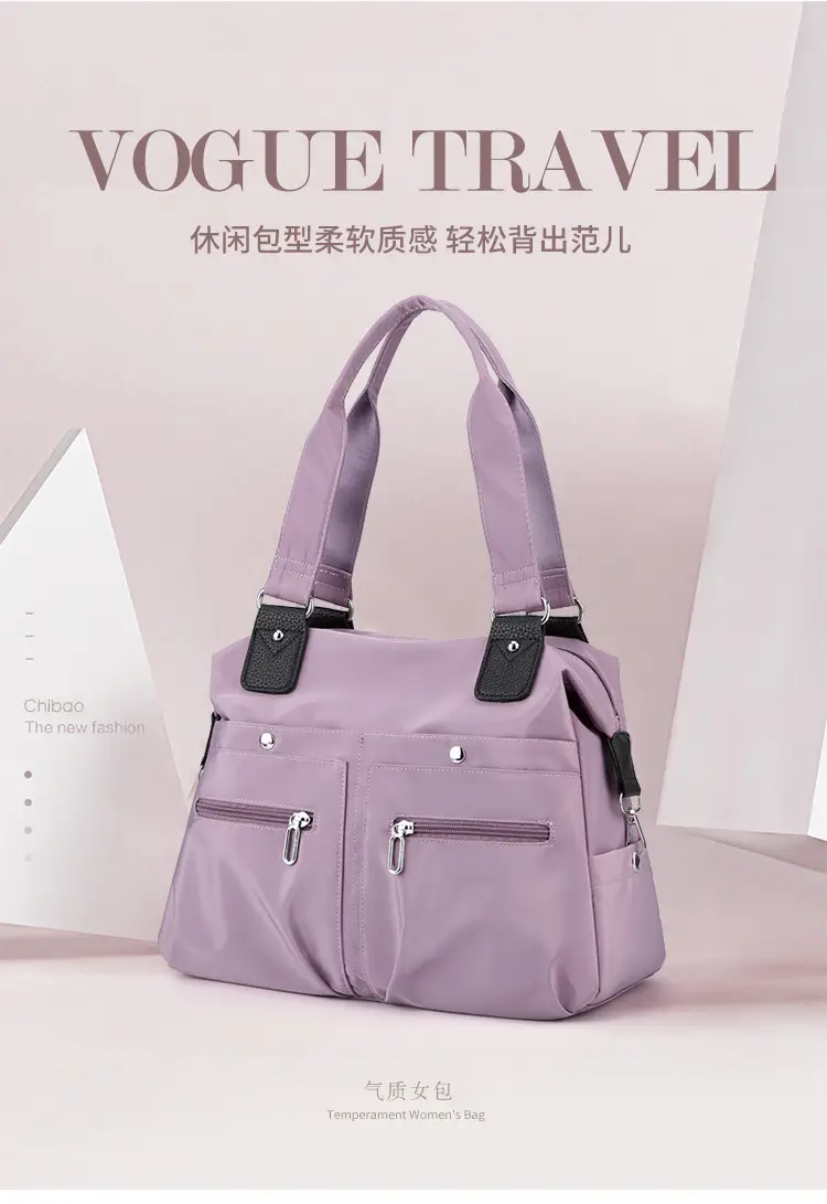 Green Nylon Shoulder Bag for Women Travel — feature 7