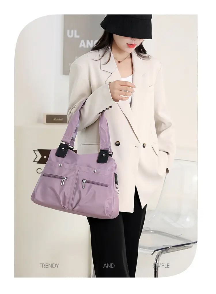 Green Nylon Shoulder Bag for Women Travel — feature 8