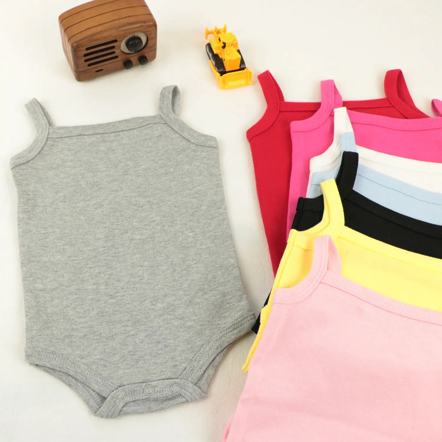 Infants Cotton Summer Sling Rompers Hoodies Set - Image 10
