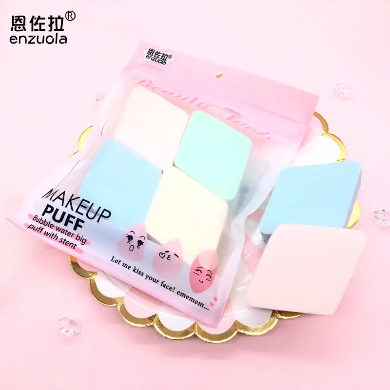 4-Color Diamond Sponge Puff for Dry Wet Use - Image 3