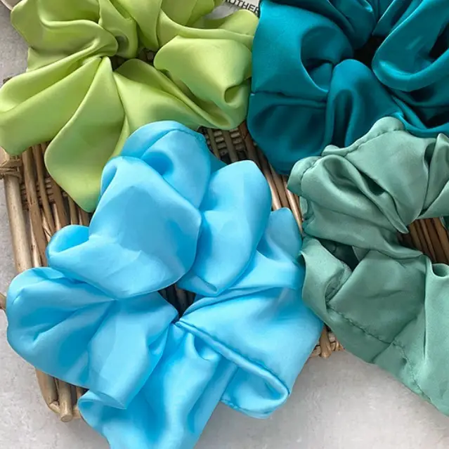 Oversized Satin Hair Bowl Teal Cross Border - Image 15