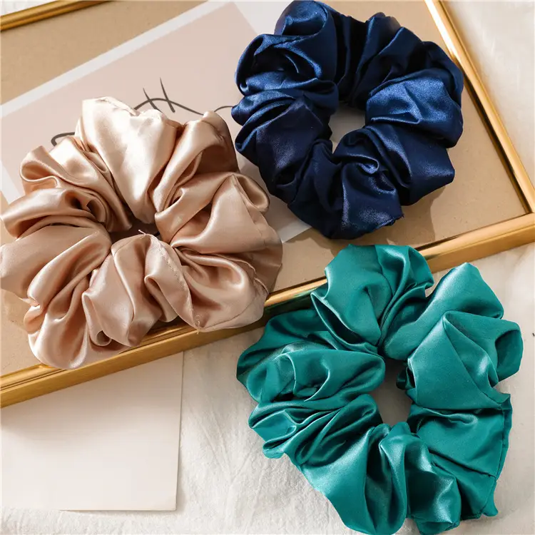 Oversized Satin Hair Bowl Teal Cross Border — feature 13